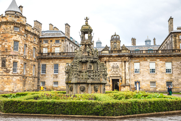Holyroodhouse entrance in Edinburgh, Scotland