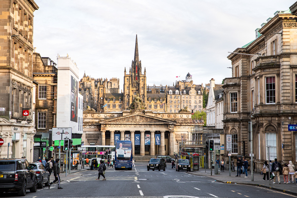 street in Edinburg, Scotland